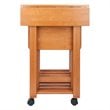 Winsome Sophia 5-Piece Transitional Solid Wood Snack Table Set in Teak