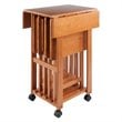 Winsome Sophia 5-Piece Transitional Solid Wood Snack Table Set in Teak
