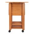 Winsome Sophia 5-Piece Transitional Solid Wood Snack Table Set in Teak