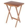 Winsome Sophia 5-Piece Transitional Solid Wood Snack Table Set in Teak