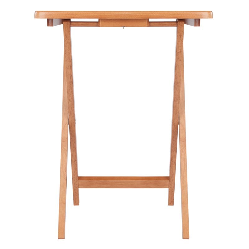 Winsome Sophia 5-Piece Transitional Solid Wood Snack Table Set in Teak