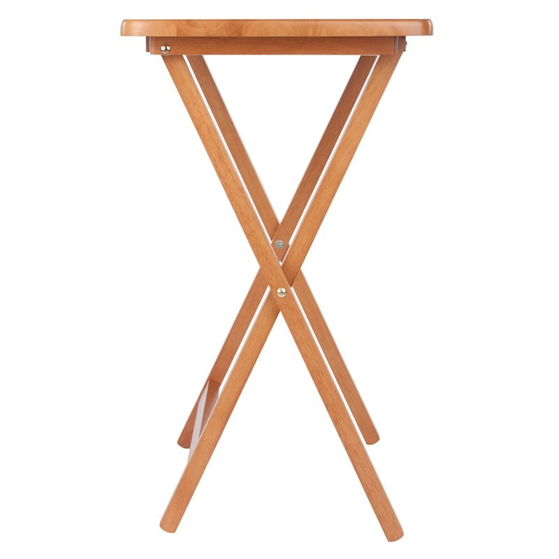 Winsome Sophia 5-Piece Transitional Solid Wood Snack Table Set in Teak