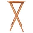 Winsome Sophia 5-Piece Transitional Solid Wood Snack Table Set in Teak