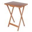 Winsome Sophia 5-Piece Transitional Solid Wood Snack Table Set in Teak