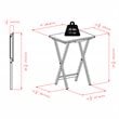 Winsome Sophia 5-Piece Transitional Solid Wood Snack Table Set in Teak