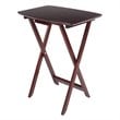 Winsome Darlene Transitional Solid Wood Snack Table Set in Walnut (Set of 2)