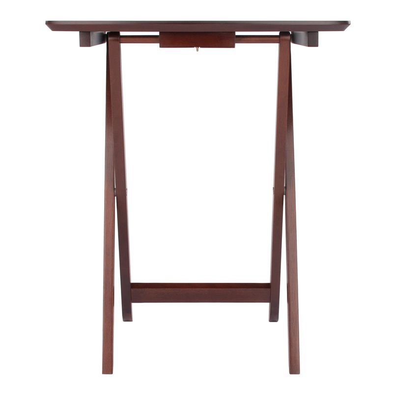 Winsome Darlene Transitional Solid Wood Snack Table Set in Walnut (Set of 2)