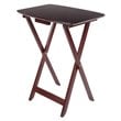 Winsome Darlene Transitional Solid Wood Snack Table Set in Walnut (Set of 2)