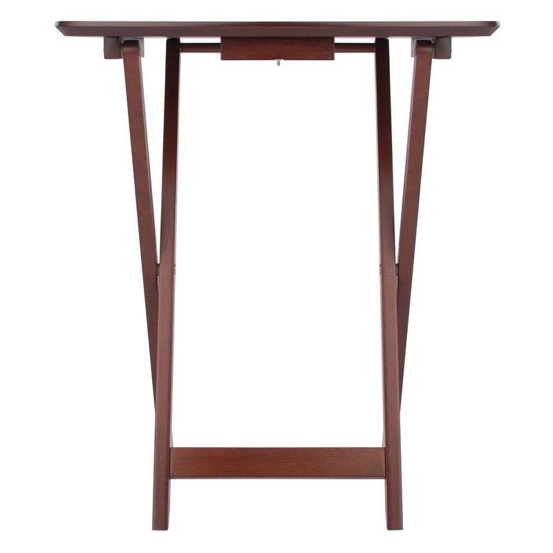 Winsome Darlene Transitional Solid Wood Snack Table Set in Walnut (Set of 2)