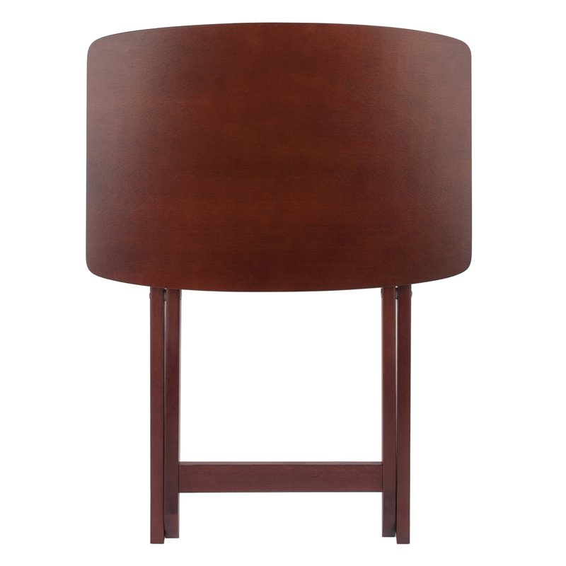 Winsome Darlene Transitional Solid Wood Snack Table Set in Walnut (Set of 2)