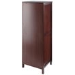 Winsome Brooke 2 Section Solid Wood Jelly Cupboard Cabinet in Walnut