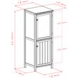 Winsome Brooke 2 Section Solid Wood Jelly Cupboard Cabinet in Walnut