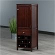 Winsome Brooke Wooden Wine Rack Jelly Cupboard in Walnut