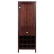 Winsome Brooke Wooden Wine Rack Jelly Cupboard in Walnut