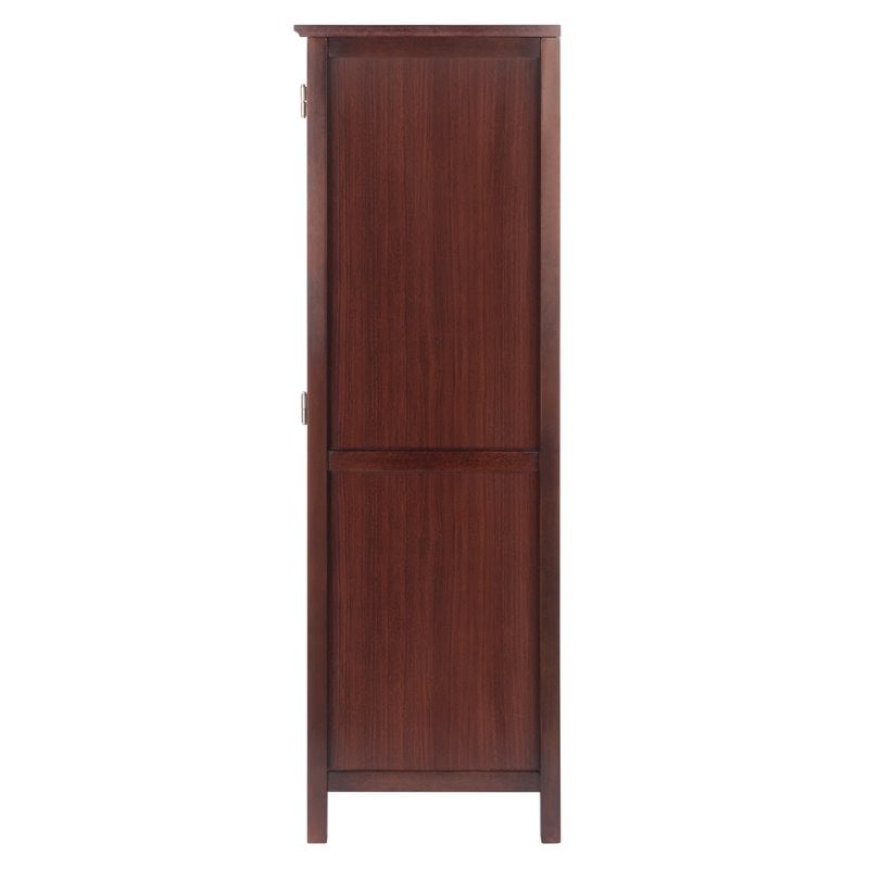 Winsome Brooke Wooden Wine Rack Jelly Cupboard in Walnut