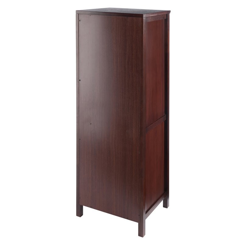 Winsome Brooke Wooden Wine Rack Jelly Cupboard in Walnut