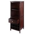 Winsome Brooke Wooden Wine Rack Jelly Cupboard in Walnut