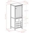 Winsome Brooke Wooden Wine Rack Jelly Cupboard in Walnut