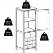 Winsome Brooke Wooden Wine Rack Jelly Cupboard in Walnut