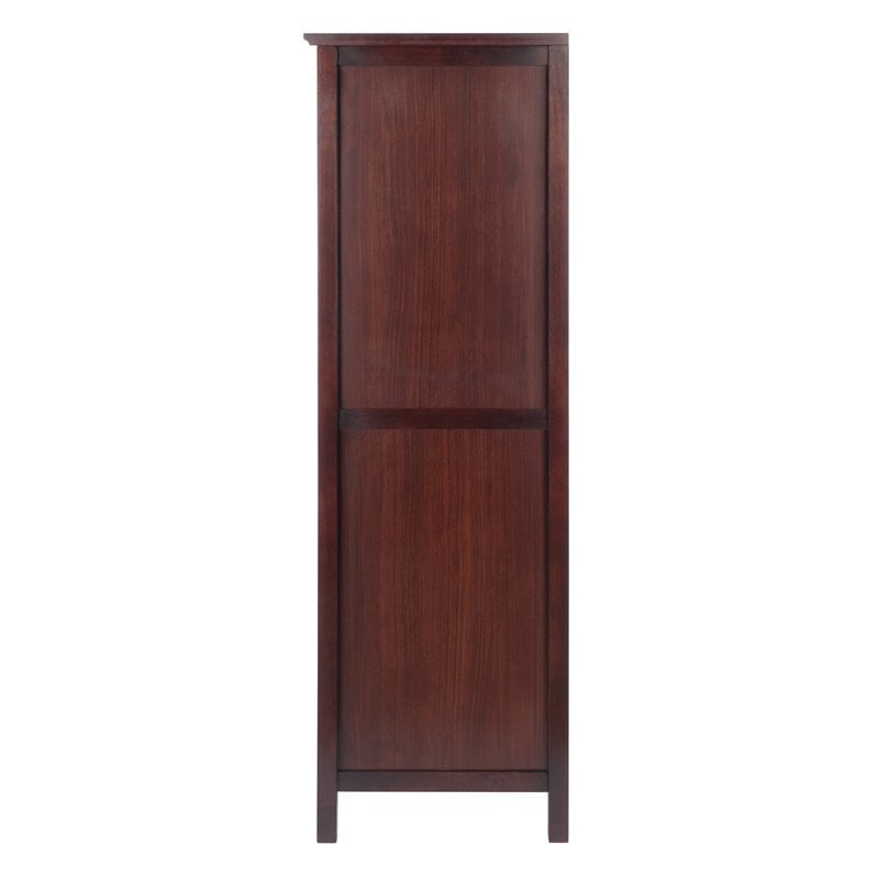 Winsome Brooke 4 Section Wooden Wine Rack Jelly Cupboard in Walnut