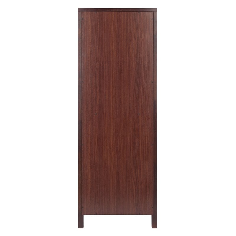 Winsome Brooke 4 Section Wooden Wine Rack Jelly Cupboard in Walnut