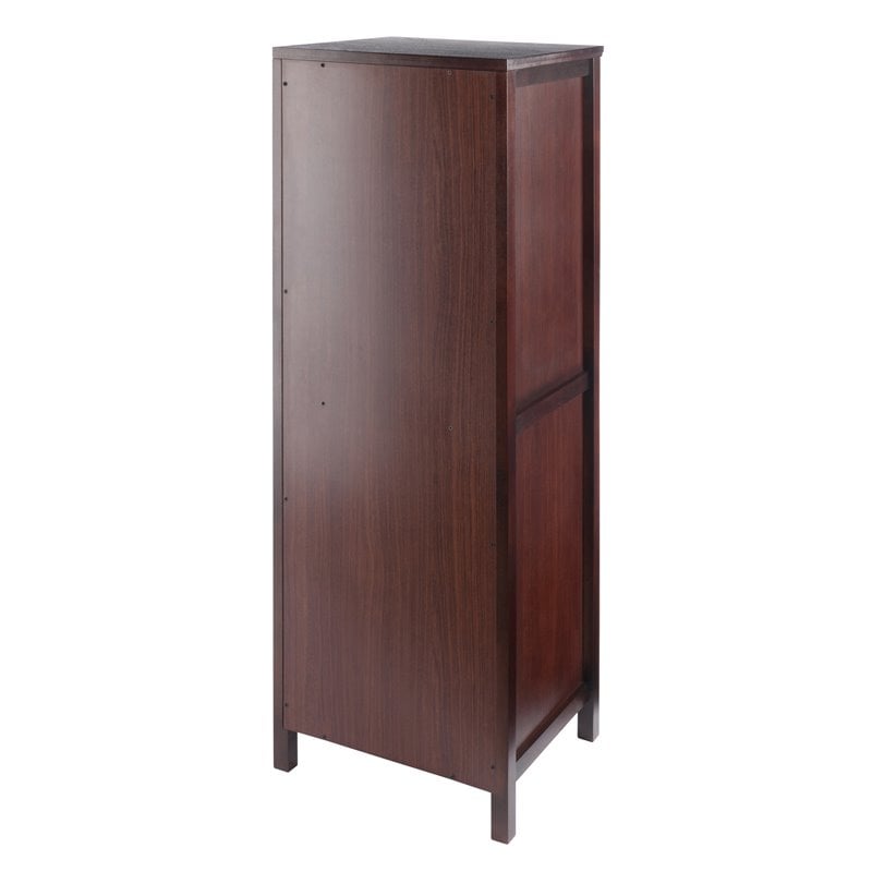 Winsome Brooke 4 Section Wooden Wine Rack Jelly Cupboard in Walnut