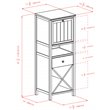 Winsome Brooke 4 Section Wooden Wine Rack Jelly Cupboard in Walnut
