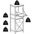 Winsome Brooke 4 Section Wooden Wine Rack Jelly Cupboard in Walnut