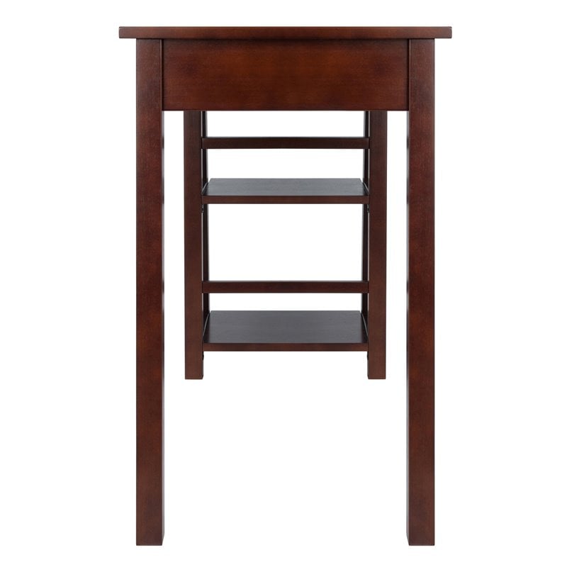 Winsome Aldric Transitional Solid Wood Writing Desk in Walnut