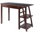 Winsome Aldric Transitional Solid Wood Writing Desk in Walnut