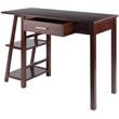 Winsome Aldric Transitional Solid Wood Writing Desk in Walnut