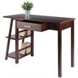 Winsome Aldric Transitional Solid Wood Writing Desk in Walnut