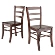 Winsome Groveland 3-Piece Square Casual Solid Wood Dining Set in Antique Walnut