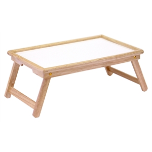 Winsome Ventura Flip Top Transitional Solid Wood/Melamine Bed Tray in Natural