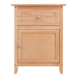 Winsome Eugene Transitional Solid Wood Night Stand with Cabinet in Natural