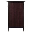 Winsome Eugene Transitional Solid Wood Nightstand with Cabinet in Espresso