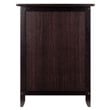 Winsome Eugene Transitional Solid Wood Nightstand with Cabinet in Espresso