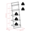 Winsome Bailey Leaning Shelf 5-Tier Ladder Bookcase in Black