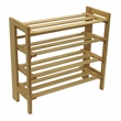 Winsome Clifford 4-Tiers Transitional Solid Wood Shoe Rack in Natural