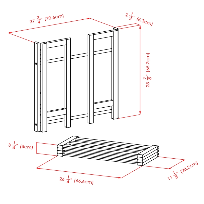 Winsome Clifford 4-Tiers Transitional Solid Wood Shoe Rack in Natural
