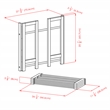 Winsome Clifford 4-Tiers Transitional Solid Wood Shoe Rack in Natural