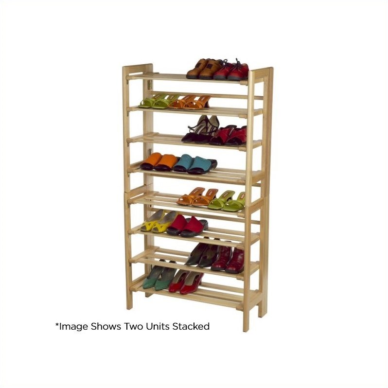 Winsome 4 Tiers Closet Organizer Shoe Rack in Natural Beechwood Cymax Business