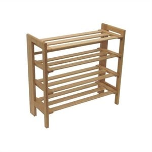 winsome 4 tiers closet organizer shoe rack in natural beechwood