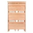 Winsome Mission 4-Tier Transitional Solid Wood Folding Bookcase in Natural