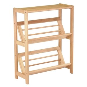 winsome 2-tier bookshelf in natural