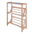 Winsome Juliet 2-Tier Transitional Solid Wood Bookshelf in Natural