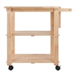 Winsome Mario Utility Butcher Block Solid Wood Kitchen Cart in Natural