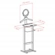 Winsome Carson Transitional Solid Wood Valet Stand with Mirror in Espresso
