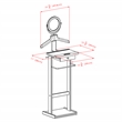 Winsome Alfred Transitional Solid Wood Valet Stand with Mirror in Espresso