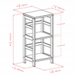 Winsome Leo 2 Section Transitional Solid Wood Book Shelving Unit in Espresso